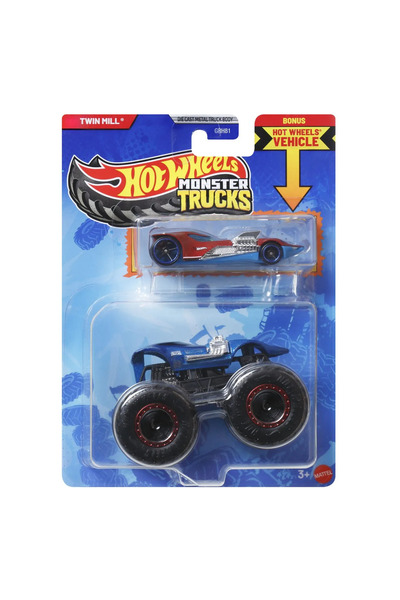 mattel HOT WHEELS MONSTER TRUCK AND TWIN MILL METAL CAR
