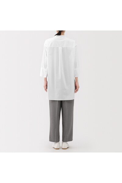 Muji Quick Dry Broadcloth 3/4 Sleeve Shirt Tunic