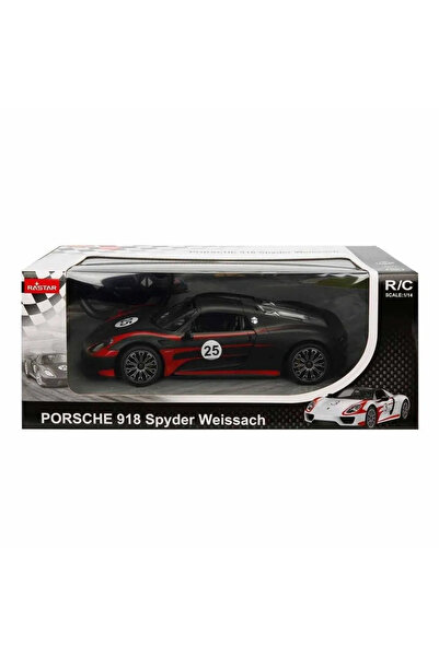 Rastar REMOTE CONTROL CAR PORSCHE 918 SPYDER WEISSACH BLACK 1 TO 14 SCALE