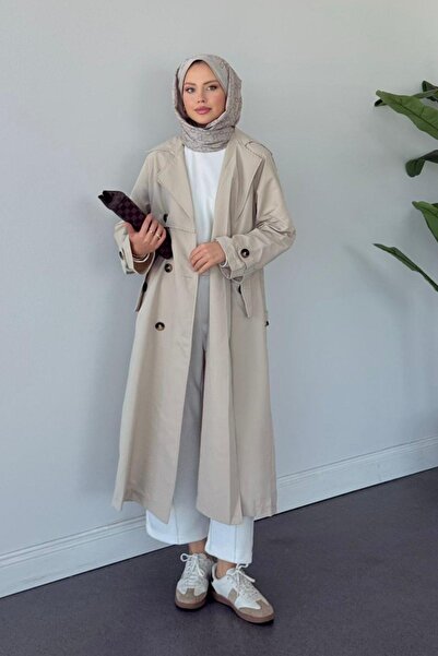 HAZA MODA Rüzgarlık Trençkot Bej