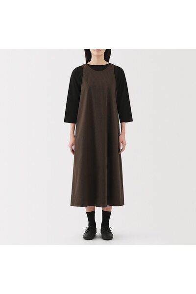 Muji Quick Dry Broadcloth Sleeveless Dress