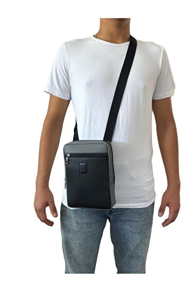 BYZ -3010 حقيبة كروس للرجال، حقيبة يد، حقيبة كتف، مع حزام قابل للتعديل، رمادي...