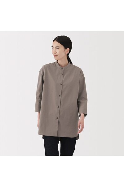 Muji Quick Dry Broadcloth 3/4 Sleeve Shirt Tunic