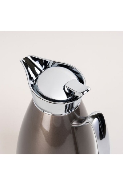 Dallaty Steel Flask Italian Brown/Chrome 1 Liter