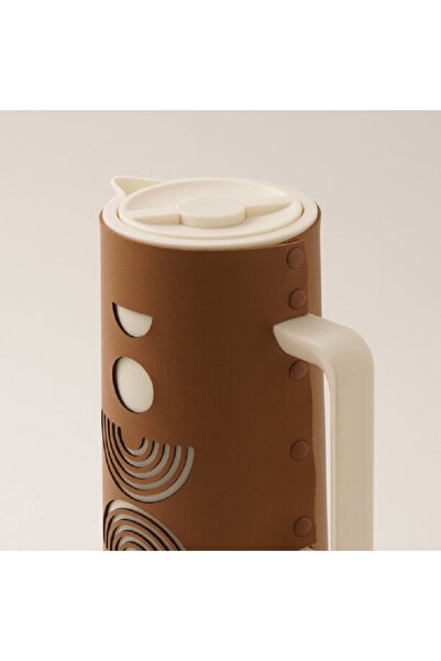Dallaty Leather vacuum flask 1L beige