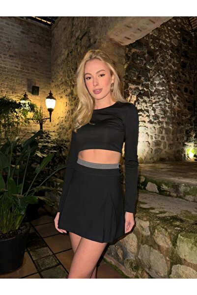 Bak Moda Black Mini Skirt with Side Closure