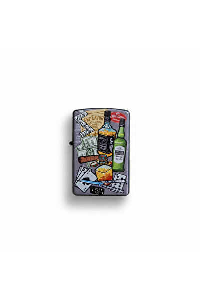 Otto Common Classic Metal Windproof Lighter - Zippo Style & Refillable Drinks