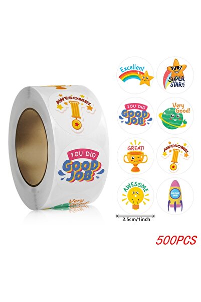 choice2 A-500pcs 100-500pcs Teacher Reward Sticker Motivational Phrases Stickers for School Student Classic