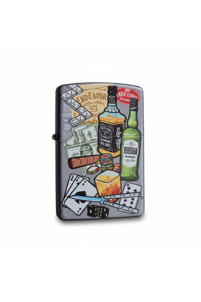 Otto Common Classic Metal Windproof Lighter - Zippo Style & Refillable Drinks