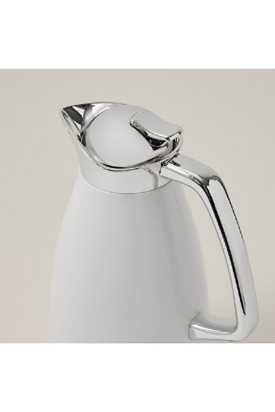 Dallaty قارورة مفرغة من الهواء، لونها كروم وأبيض، سعة 1 لتر