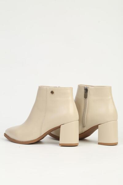 Pierre Cardin Krem Yarım Fermuarlı Bot PC-54984