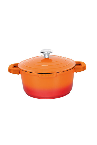 Techwood Oală TP-248FT, 3,5 l, 24 cm, fără PFOA, înveliș Greblon, inducție, portocaliu