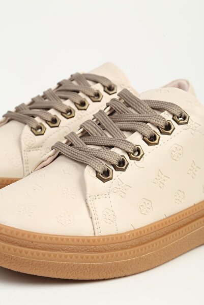 Pierre Cardin Krem Kadın Spor Ayakkabı PC-55071