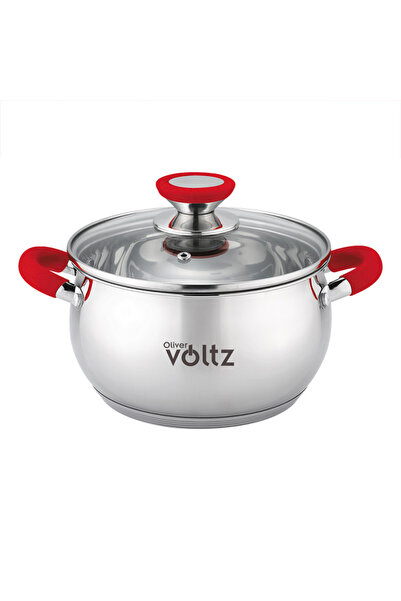 Voltz Cratiță Oliver OV51210N22, 22 cm, 4,6 l, Inducție, Mânere din silicon, ...
