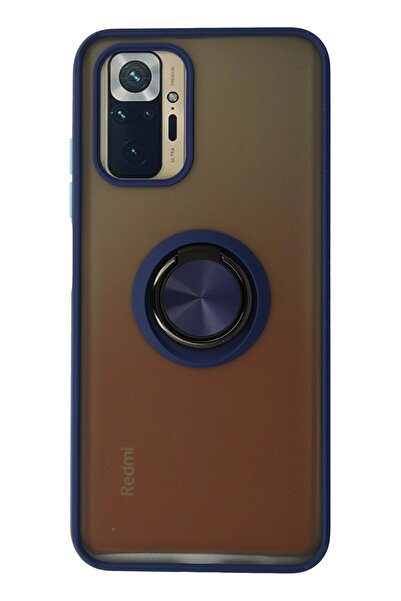 UStores Xiaomi Redmi Note 10 Case Montreal Ringed Silicone Cover - Navy Blue-(5796) - Voanfd1086-6523