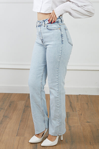 DPARİS High Waist Cut Leg Jeans