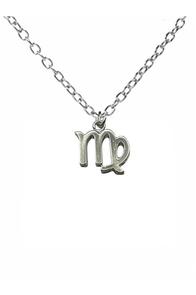 Herşey Nota Virgo Symbol Necklace – Unisex Astrological Design with 60 cm Chain, Zinc Plated