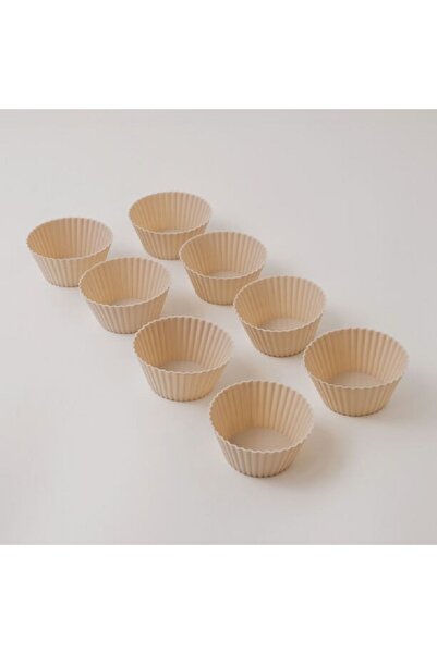 Alberto 8pcs silicone cupcake set L, cream 7*7*3.5cm