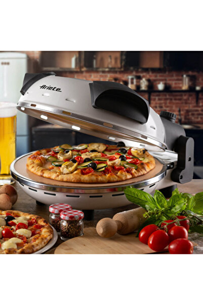 ARIETE Electric pizza oven 0918/00, 1200W, 32 cm, 400C, 5 levels, Stone plate, Nonstick, White