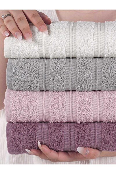 Acacia 4-Piece Towel Set High Absorbent Gla - Powder Tones 50X90 cm