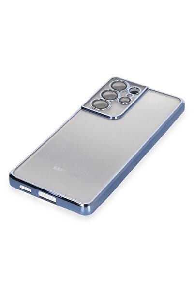 OEM Samsung Galaxy S21 Ultra Case Silicone with Lens - Light Blue-(5796) - Anindasepet5984-1235