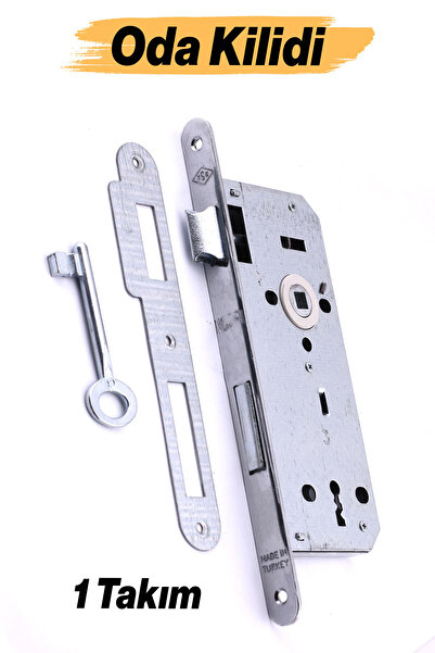 Badem10 Oda Kapısı Gömme Kilit 18 x 45mm Göbek Ölçülü Metal İç Kapı Kilidi 1 ...
