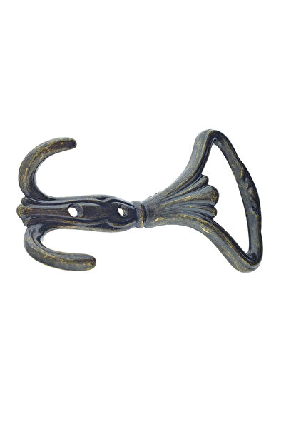 OEM Cuier metalic cu 3 cârlige, auriu antic - asamblare ușoară - spațiu optimizat