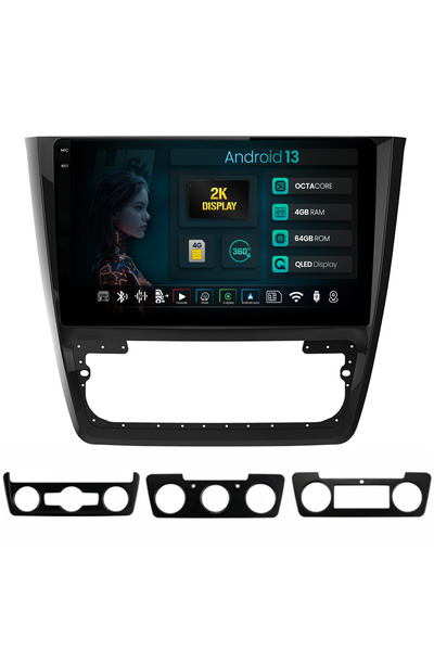 HUB64 Navigatie compatibila 2K Skoda Yeti, 4GB RAM, Octacore, Slot Sim 4G