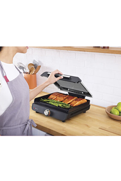 NINJA Electric Grill GR101EU, 1450W, 28x37 cm, Fast heating, 60-260C, 2 Plates, Black