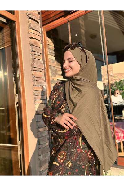 Modakaşmir Mk Modal Shawl Series - Dark Khaki
