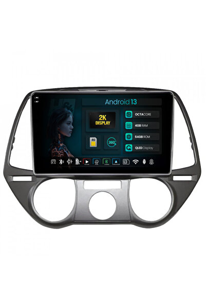 HUB64 Navigatie 2K Hyundai I20 (2008-2012), 4GB RAM, Octacore, Slot Sim 4G