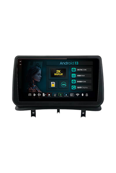 HUB64 Navigatie 2K Renault Clio 3 (2005-2013), 4GB RAM, Octacore, Slot Sim 4G