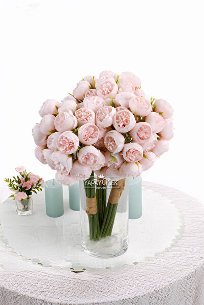 Yapay Çiçek Deposu 27 قطعة من البودرة ذات الرأس الصغير Erengül Bunch 30 سم