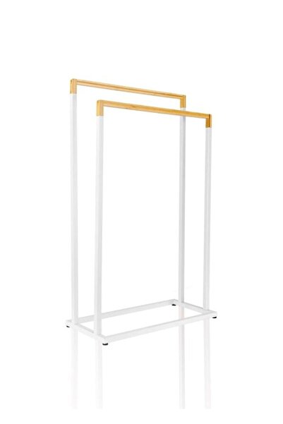 The Mia Galvanized Towel Rail White