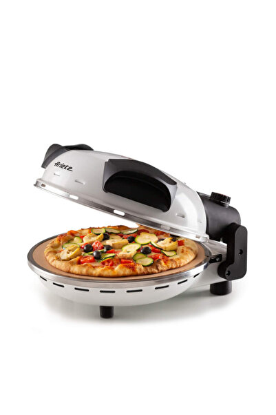 ARIETE Electric pizza oven 0918/00, 1200W, 32 cm, 400C, 5 levels, Stone plate, Nonstick, White
