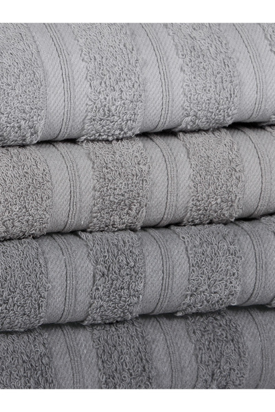 Acacia 4-Piece Towel Set High Absorbent Gla - Gray Tones 50X90 cm