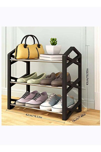 Arabest منظم أحذية ثلاثي الطبقات، متعدد الوظائف، مصنوع من الفولاذ المتين، رف ...