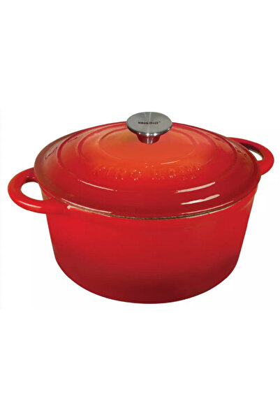 Kinghoff Cratiță din fontă KH 1614, 2,4 litri, 21 cm, emailată, inducție, roșie
