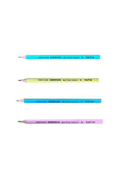 Fatih Lead Pencil Jumbo Triangle Beginner Pencil Set of 4 Pink, Yellow, Green, Blue