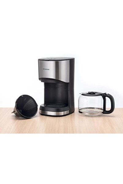 Kenwood 900 Watts Drip Coffee Maker, 12 Cups, Washable Filter, Silver/Black