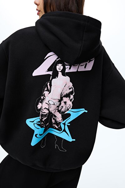 Bershka Düz kapüşonlu sweatshirt