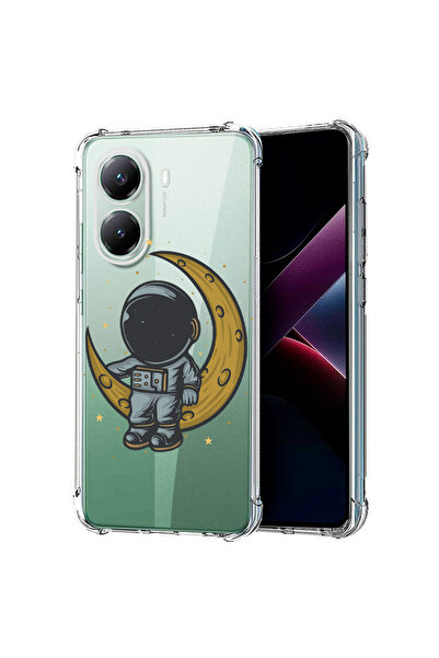 bestcase Αντικραδασμική θήκη πίσω για Poco X7 Pro 5G, Αστροναύτης στη Σελήνη,...