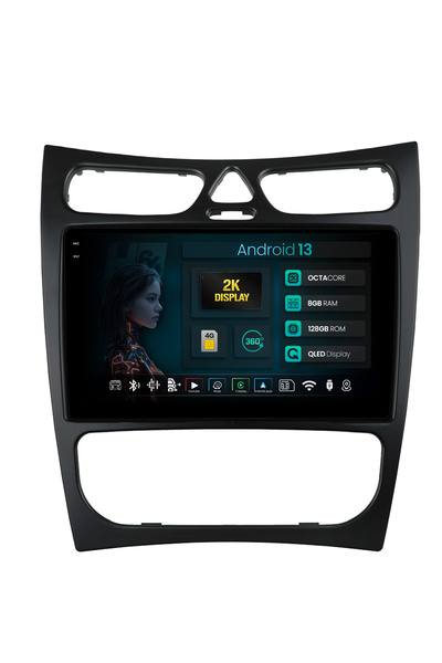 HUB64 Navigatie 2K Mercedes Benz C-Class CLK W209 (2000-2005)Android 13, Octa...