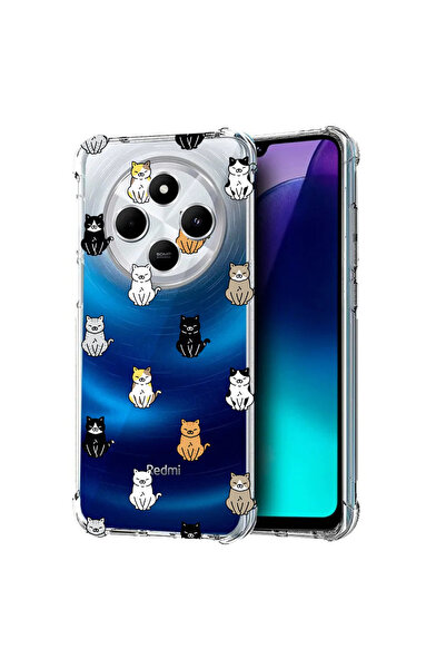 bestcase Carcasă spate antișoc pentru Poco C75 / Redmi 14C / A4, model pisică...