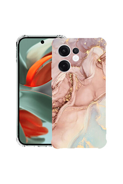 bestcase Carcasă spate antișoc pentru OPPO Reno13 F 5G, marmură roz, 1988247 ...