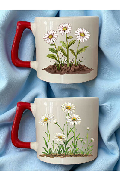 lili hediyelik Growing Daisy 2-Piece Mug - Gifts, 1St Birthday Gift, Birthday...