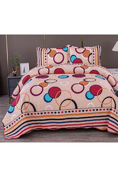 CHIRASO Microfiber Quilted Duvet Set, 2-Sided, 3-Piece, Duvet Cover 220x240cm, 2 Pillowcases