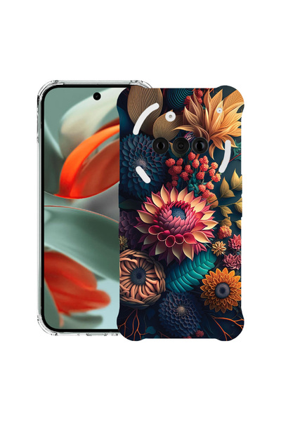 bestcase Carcasă spate antișoc pentru telefonul Nothing (3a), flori colorate,...