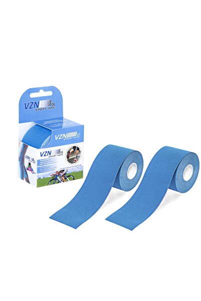 VZN Sport Tape Mavi | Kinezyo Sporcu Bandı, Ağrı Bandı 5 m × 5 cm (2 Kutu Gön...