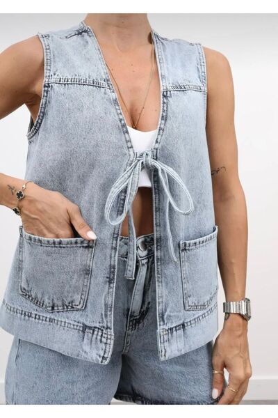 Sima Butik Women's denim vest